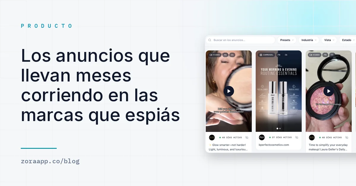 Los anuncios que llevan meses corriendo en las marcas que espiás