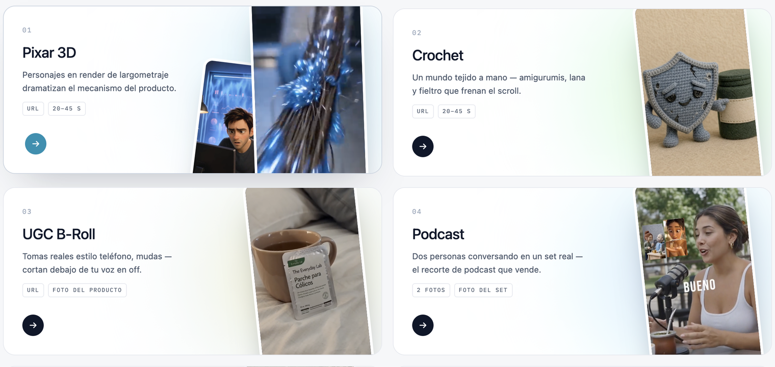 Formatos del Estudio de Zora con lo que necesita cada uno para arrancar